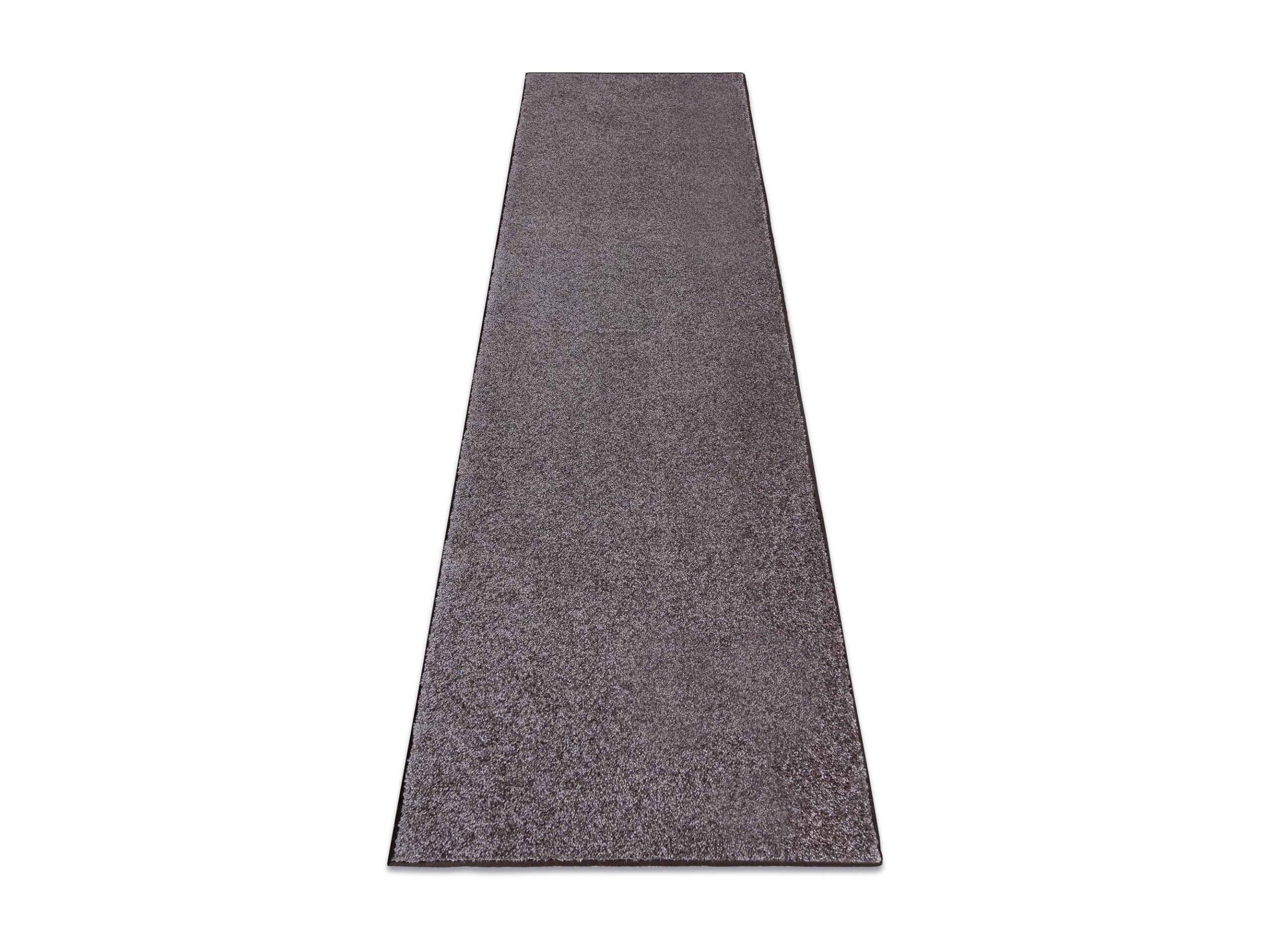 Alfombra de pasillo SANTA FE círculo marrón 42 llanura color sólido 120x430 cm