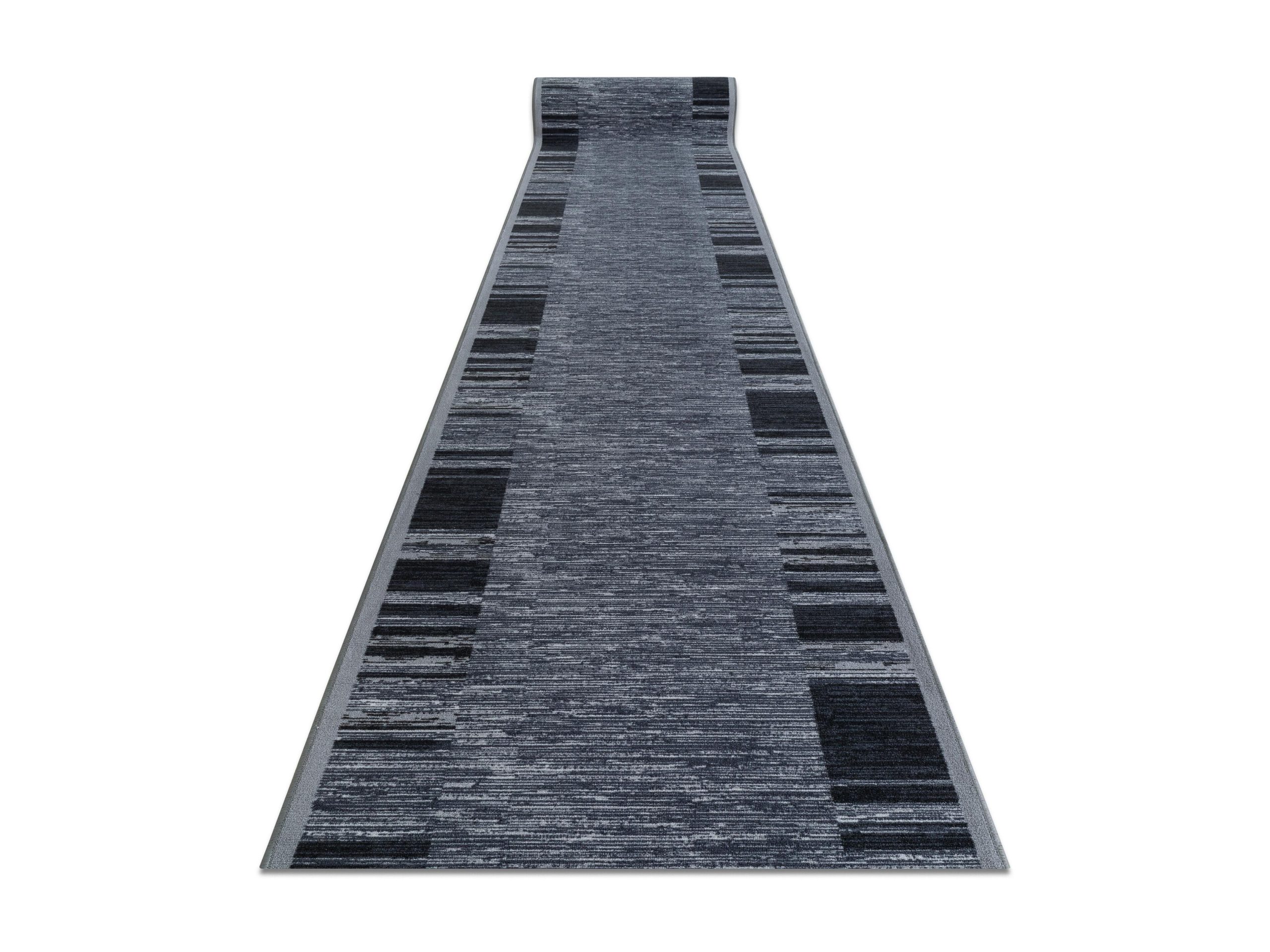 Alfombra de pasillo con refuerzo de goma ADAGIO gris 120x330 cm